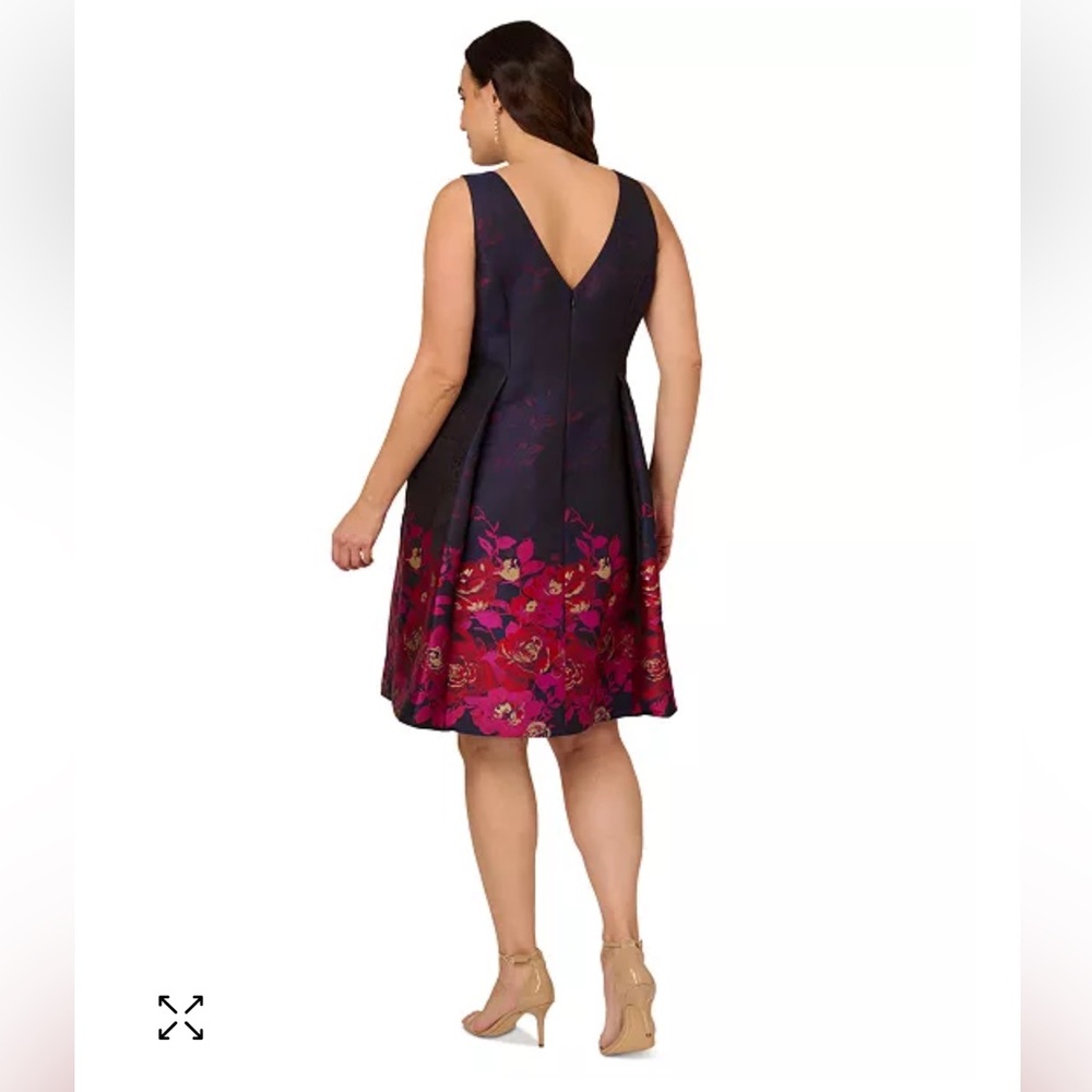 NWT Floral Sleeveless Dress - Navy and Pink - MAKE AN OFFER - CLOSING MY CLOSET. - Picture 2 of 11